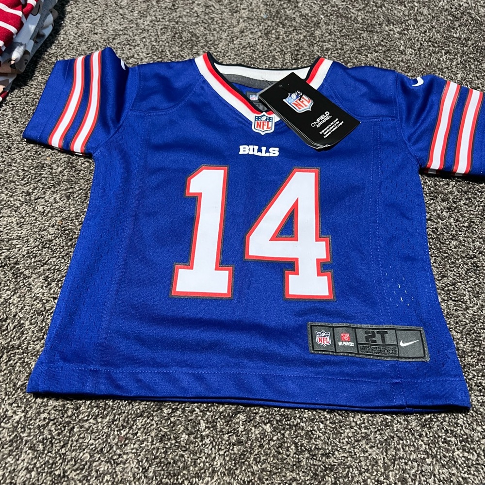 Nike Blue Football Jersey with Red Accents